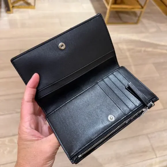 Tory Burch Willa Medium Wallet 175974 Black $300 - Picture 5 of 9